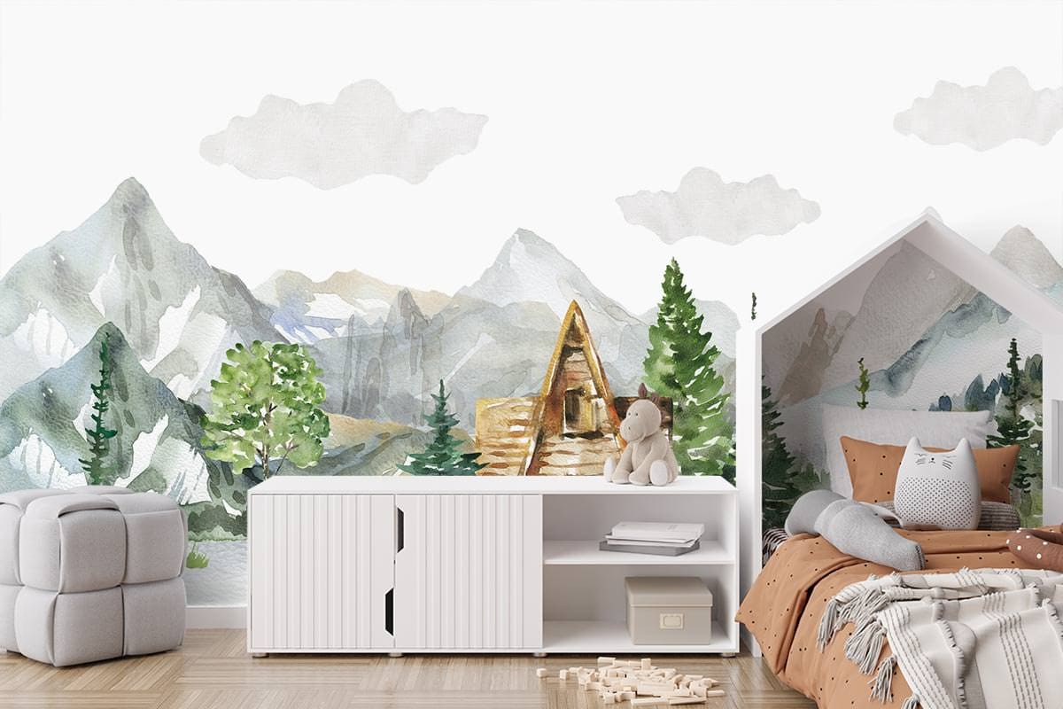 Behang-kinderkamer-Berglandschap-Johnnywallpaper