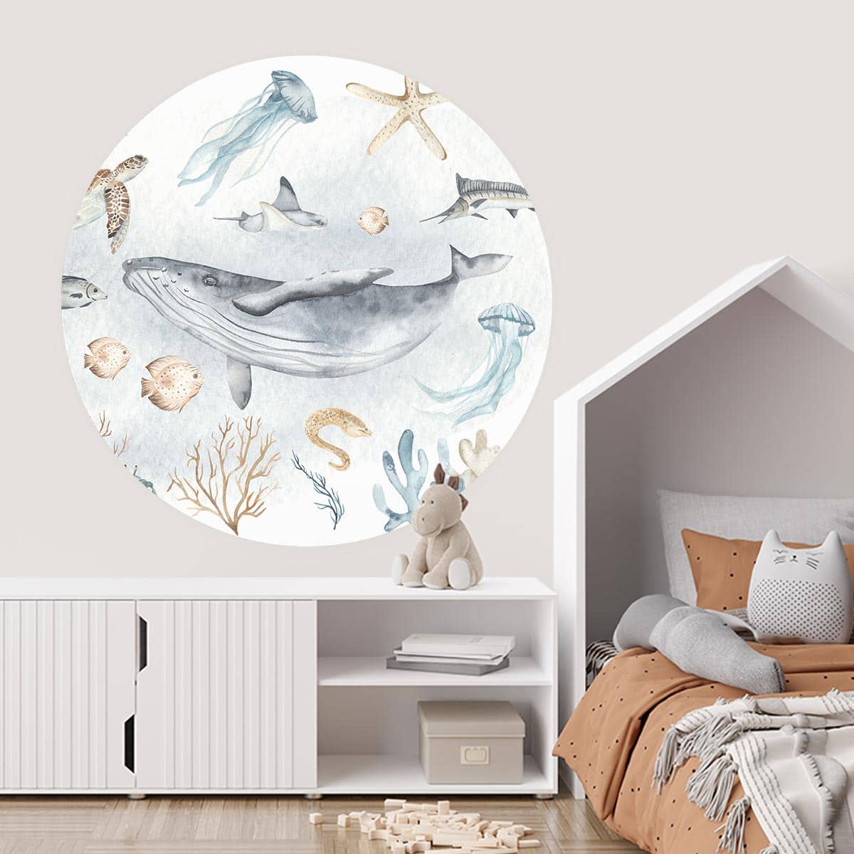 Onderwater-dierenrijk-Johnnywallpaper-ronde-muursticker