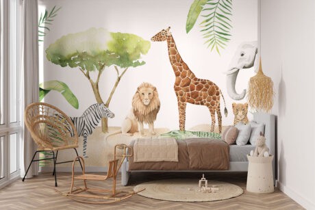 Behang met safari in Afrika en wilde dieren