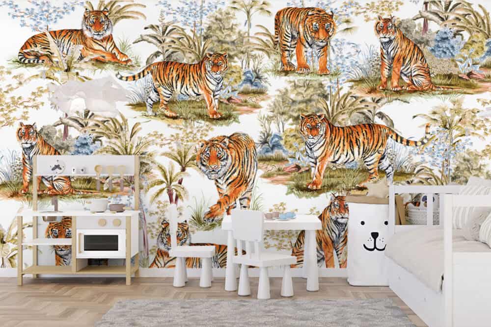 Tijger in de jungle kinderkamer