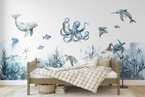 Onder de blauwe zee op kinderbehang