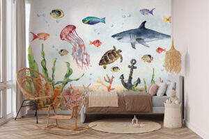 Leven onder water mural