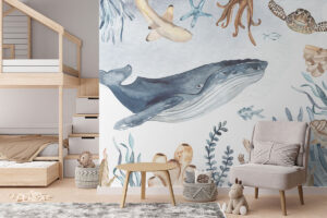 Wondere onderwaterwereld kinderkamerbehang