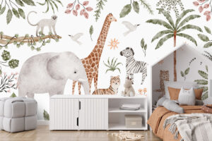 Dierenparade jungle behang