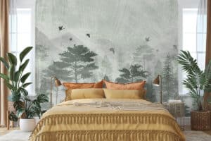 Zachte groentinten panorama