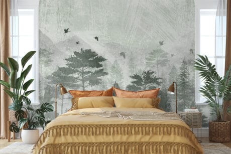 Zachte groentinten panorama