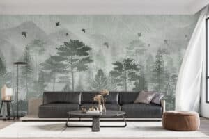 Landschap met groene tinten en rust