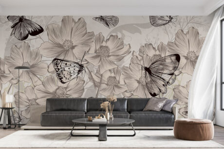 Vintage vlinderillustratie