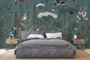 Vrolijk bloemenmotief voor interieur