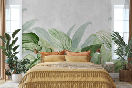 Mintgroene bladprint