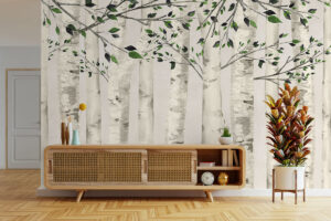 Frisse natuurprint met lichte uitstraling