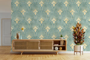 Stijlvolle print met symmetrische vormen