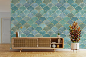 Diepgroen art deco ontwerp