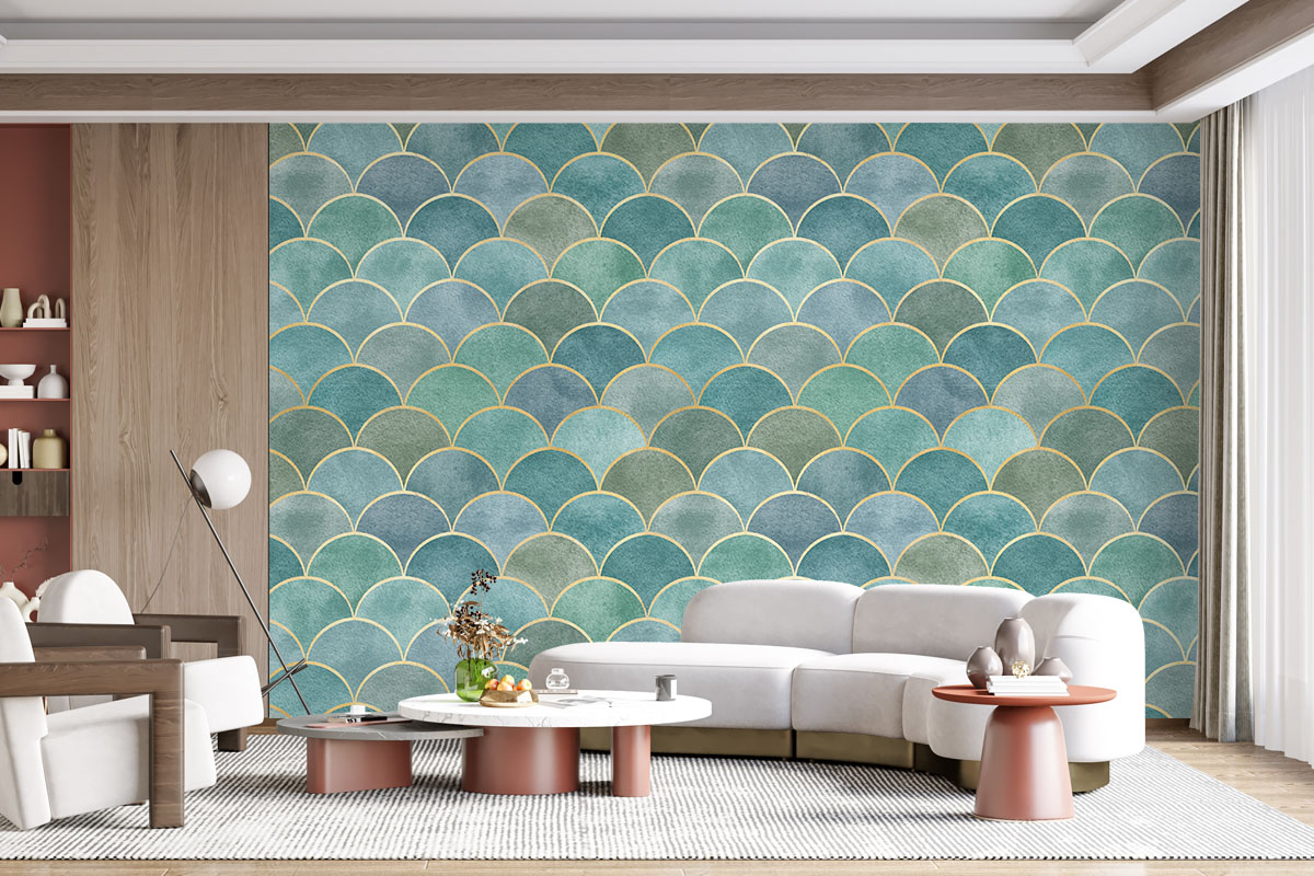 Gouden lijnen dessin