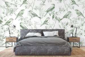 Zachte bloesemillustratie voor interieur