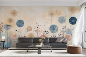 Subtiel bloemendessin met rust