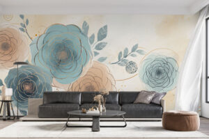 Aquarel rozenpatroon