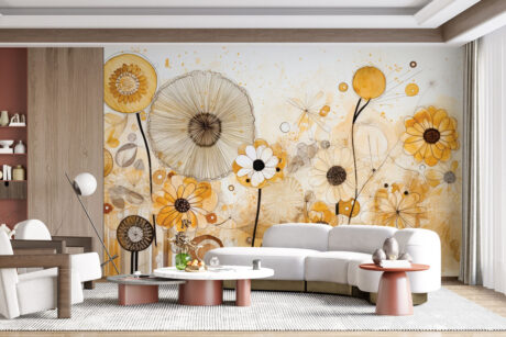 Zonnige bloemillustratie