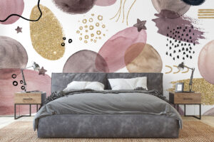 Zachte compositie met glansaccenten