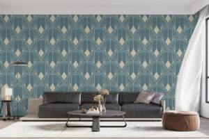 Blauw dessin met ritme en klasse