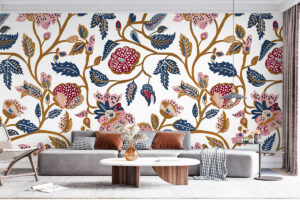 Kleurrijk botanisch dessin