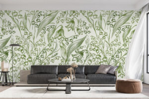 Groene lijntekening op lichte achtergrond