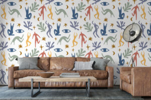 Behang met creatieve en vrolijke uitstraling