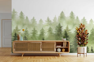 Aquarel bomen ontwerp