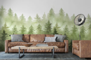 Rustige bosillustratie