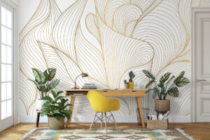 Witte wanddecoratie met luxe uitstraling