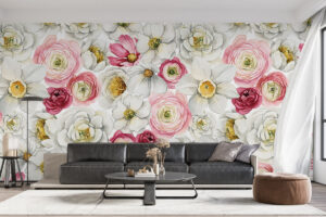 Aquarel bloemenprint voor lichte sfeer