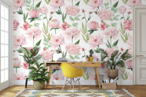 Aquarelontwerp met lichte roze tinten