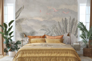 Tropische panorama stijl