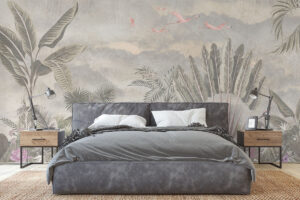 Subtiel patroon met elegante flamingo’s