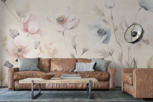 Aquarel bloemen in pasteltinten