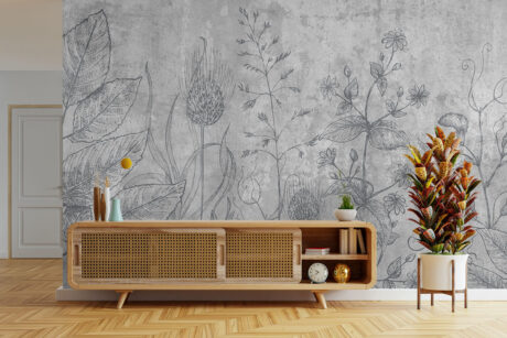 Kruiden en grassen motief