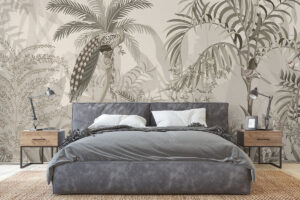 Klassiek tropisch wandontwerp