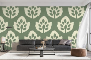 Modern Scandinavisch patroon met bladvormen