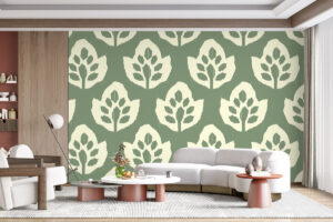 Natuurlijke Scandinavische bladeren met zachte textuur