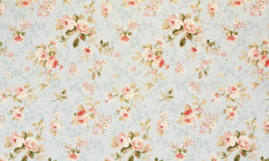 Vintage bloemenbehang met roze rozen