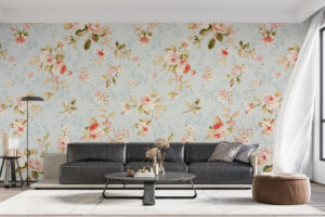 Zachte bloemmotieven in pastel