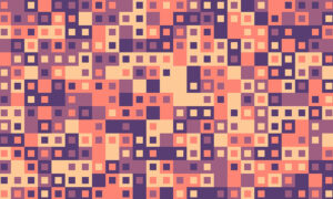 Modern pixel art behang in paarse tinten