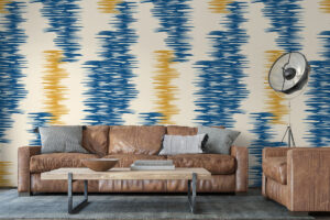 Luxe blauw-goud motief