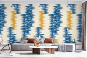 Golvende strepen op crème achtergrond