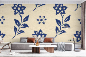 Houtnerf achtergrond met bloemen