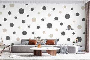 Zwarte stippen op wit