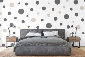 Modern patroon met contrasterende stippen