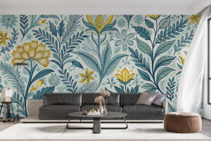 Tijdloze bloemenprint in Morris-stijl