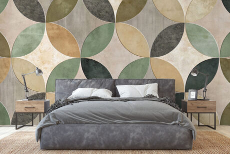 Geometrische vormen in groene tinten