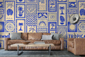 Frisse zomerse illustraties met maritieme details